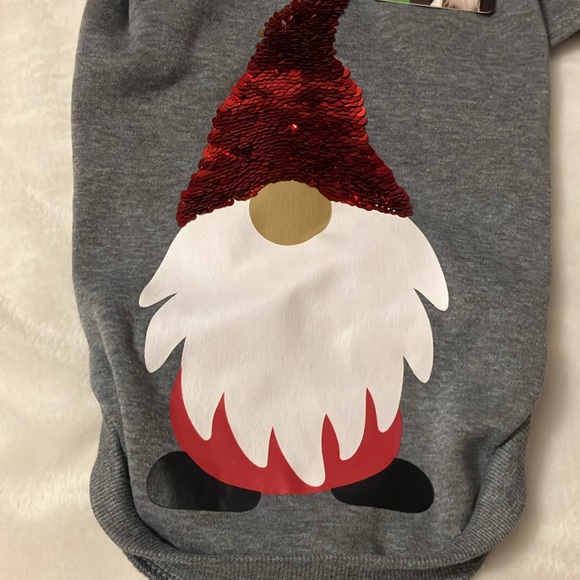 NWT Pet sequin hoodie.  Pullover. High cut belly. Leash Hole access adjustable - Picture 3 of 5